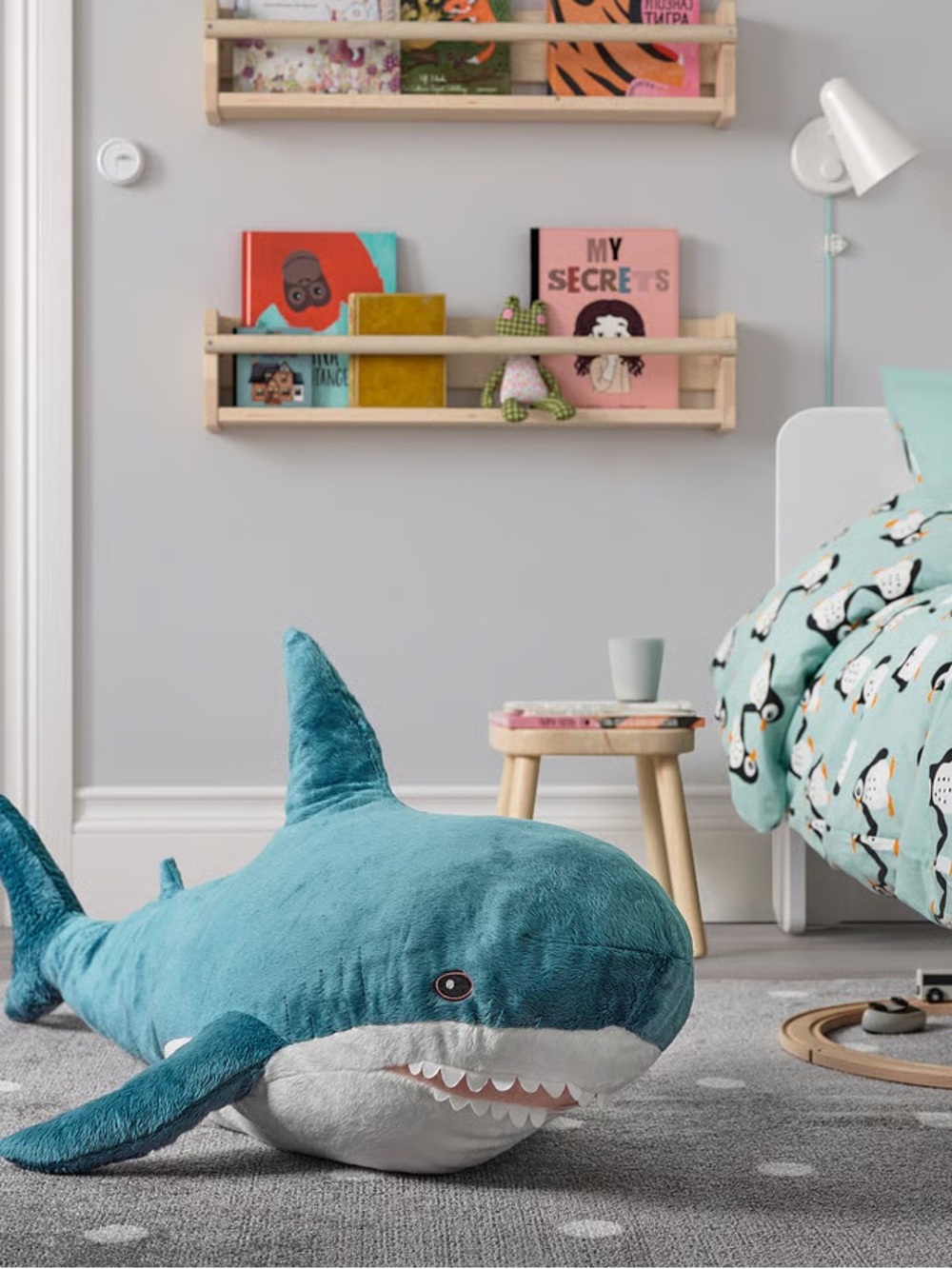 IKEA Big Gray Shark Plush Stuffed Animal Large BLÅHAJ Soft 39" Blahaj Pillow Toy
